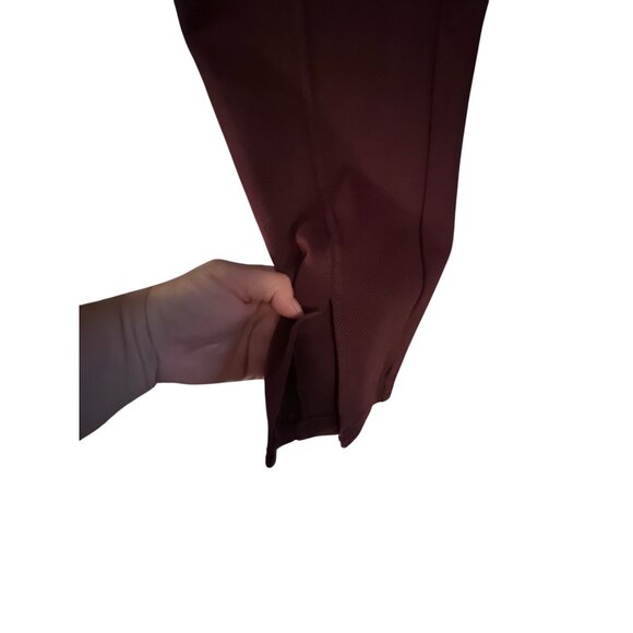 Maeve Anthropologie Womens Burgundy Trousers With Button Detail 8 - Picture 3 of 5
